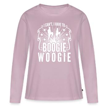 Boogie Woogie Swing Dancing - Women's Premium Organic Long Sleeve Shirt - dusky pink - Front - Julia (174cm)