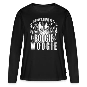 Boogie Woogie Swing Danse - T-shirt manches longues Premium bio Femme - noir - Devant - Julia (174cm)