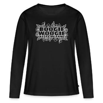 Boogie Woogie Swing Dance Dancing - Frauen Premium Bio Langarmshirt - Schwarz - Vorne - Julia (174cm)