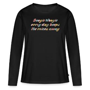 Boogie Woogie Joke Dancing Swing - Women's Premium Organic Long Sleeve Shirt - black - Front - Julia (174cm)