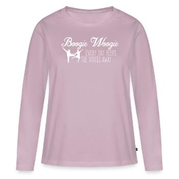 Boogie Woogie Dancer Swing Dancing - Women's Premium Organic Long Sleeve Shirt - dusky pink - Front - Julia (174cm)