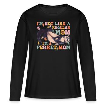 Groovy Tierhalterin - Frauen Premium Bio Langarmshirt - Schwarz - Vorne - Julia (174cm)
