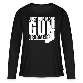 Armes à feu Pistolet Fusil Armes Arme à feu Pistolet - T-shirt manches longues Premium bio Femme - noir - Devant - Julia (174cm)