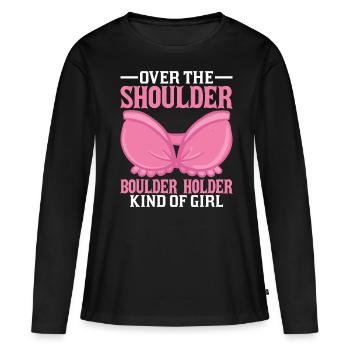 Southern Slang Rock Climbing Girl Country - Frauen Premium Bio Langarmshirt - Schwarz - Vorne - Julia (174cm)