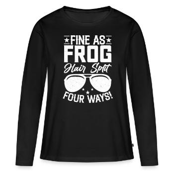 Lustiger Südstaaten-Slang - Frauen Premium Bio Langarmshirt - Schwarz - Vorne - Julia (174cm)