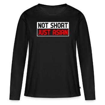 Américain d’origine asiatique des îles du Pacifique AAPI - T-shirt manches longues Premium bio Femme - noir - Devant - Julia (174cm)