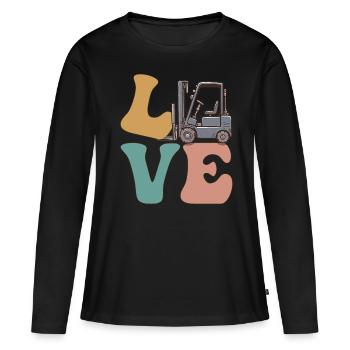 Forklift Driver Forklift Driver - Women's Premium Organic Long Sleeve Shirt - black - Front - Julia (174cm)