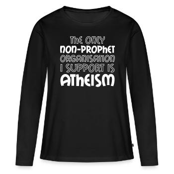 Non-croyant Athéisme Athée Agnostique - T-shirt manches longues Premium bio Femme - noir - Devant - Julia (174cm)