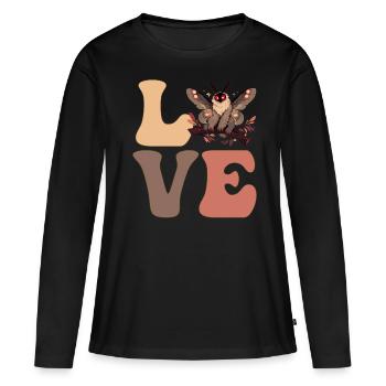 Cute Mothman Cryptozoology Cryptid - Women's Premium Organic Long Sleeve Shirt - black - Front - Julia (174cm)