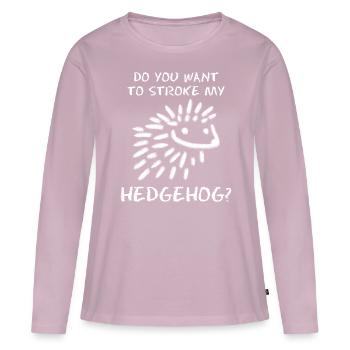 Hedgehog Joke Hedgehogs - Frauen Premium Bio Langarmshirt - Altrosa - Vorne - Julia (174cm)
