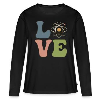 Quantenphysik Experiment Physiker Wissenschaft - Frauen Premium Bio Langarmshirt - Schwarz - Vorne - Julia (174cm)