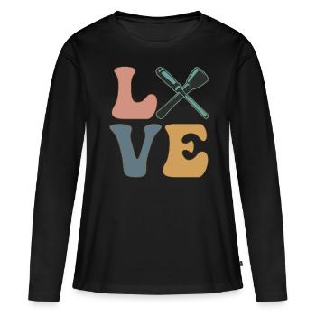 Sculpteur de sculptures - T-shirt manches longues Premium bio Femme - noir - Devant - Julia (174cm)