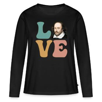 Shakespeare Littérature anglaise Littéraire - T-shirt manches longues Premium bio Femme - noir - Devant - Julia (174cm)