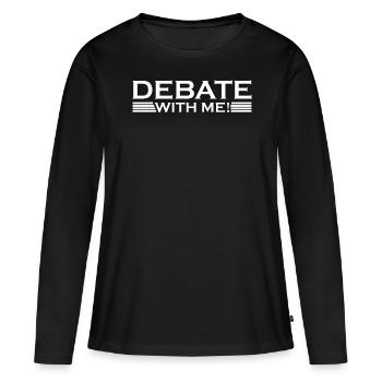 Rhétorique de l’équipe de débat du club de débat - T-shirt manches longues Premium bio Femme - noir - Devant - Julia (174cm)