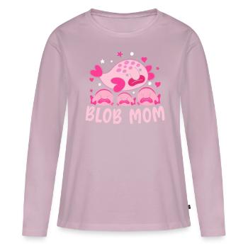 Lustige Blobfish Mama Meerestier - Frauen Premium Bio Langarmshirt - Altrosa - Vorne - Julia (174cm)