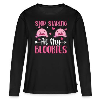 Funny Blobfish Sea Creature - Women's Premium Organic Long Sleeve Shirt - black - Front - Julia (174cm)