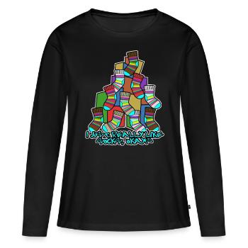 Chaussettes en laine chaussettes d’hiver chaussette - T-shirt manches longues Premium bio Femme - noir - Devant - Julia (174cm)