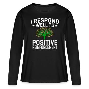 Lustig Psych Psychologie - Frauen Premium Bio Langarmshirt - Schwarz - Vorne - Julia (174cm)
