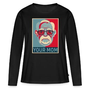 Drôle Sigmund Freud Psychologie Psychologue - T-shirt manches longues Premium bio Femme - noir - Devant - Julia (174cm)