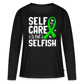 Sensibilisation à la santé mentale - T-shirt manches longues Premium bio Femme - noir - Devant - Julia (174cm)