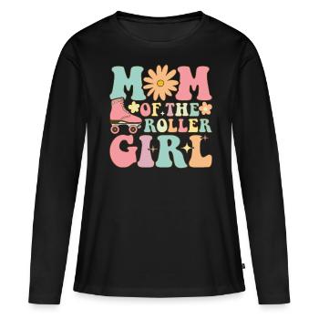 Patins à roulettes Fille Roller Maman - T-shirt manches longues Premium bio Femme - noir - Devant - Julia (174cm)