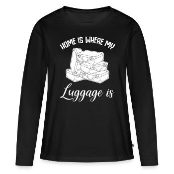 Bagages de vacances Valise Voyage - T-shirt manches longues Premium bio Femme - noir - Devant - Julia (174cm)