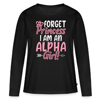 Drôle de femelle alpha - T-shirt manches longues Premium bio Femme - noir - Devant - Julia (174cm)
