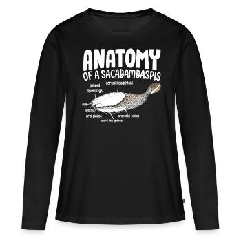 Poisson Meme - T-shirt manches longues Premium bio Femme - noir - Devant - Julia (174cm)