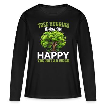 Tree conservationists and environmentalists - Women's Premium Organic Long Sleeve Shirt - black - Front - Julia (174cm)
