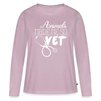 Veterinarian Joke Veterinary Medicine - Women's Premium Organic Long Sleeve Shirt - dusky pink - Front - Julia (174cm)