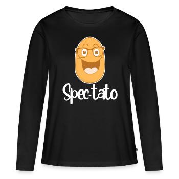 Pommes de terre Lunettes Lunettes Optiques - T-shirt manches longues Premium bio Femme - noir - Devant - Julia (174cm)