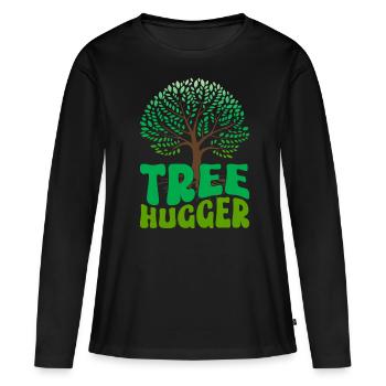 Umweltschützer Naturliebhaber - Frauen Premium Bio Langarmshirt - Schwarz - Vorne - Julia (174cm)