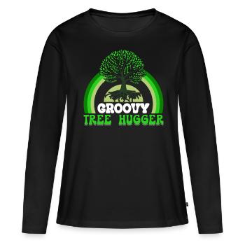 Umweltschützer Naturliebhaber - Frauen Premium Bio Langarmshirt - Schwarz - Vorne - Julia (174cm)