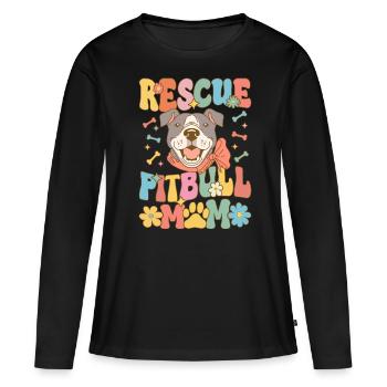 Groovy Hundeliebhaberin - Frauen Premium Bio Langarmshirt - Schwarz - Vorne - Julia (174cm)