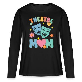Groovy Artiste Théâtre Théâtre Pièce - T-shirt manches longues Premium bio Femme - noir - Devant - Julia (174cm)