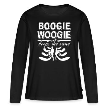 Boogie Woogie Dancing Swing Dance - Frauen Premium Bio Langarmshirt - Schwarz - Vorne - Julia (174cm)