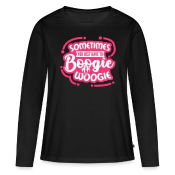 Boogie Woogie Boogie-Woogie Dancing - Women's Premium Organic Long Sleeve Shirt - black - Front - Julia (174cm)