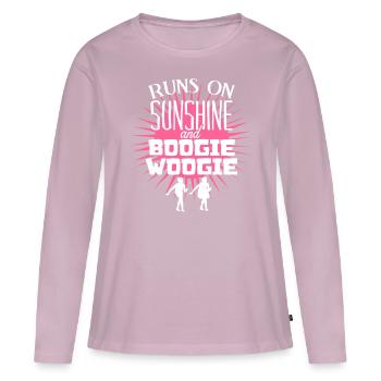 Boogie Woogie Dance Swing - Women's Premium Organic Long Sleeve Shirt - dusky pink - Front - Julia (174cm)