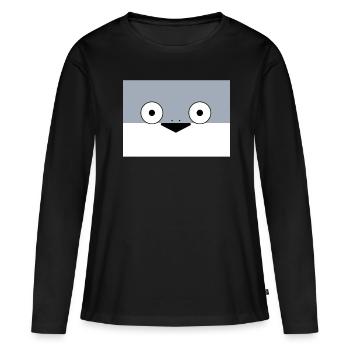 Sacambaspis Uralter Fisch Meme Überrascht - Frauen Premium Bio Langarmshirt - Schwarz - Vorne - Julia (174cm)