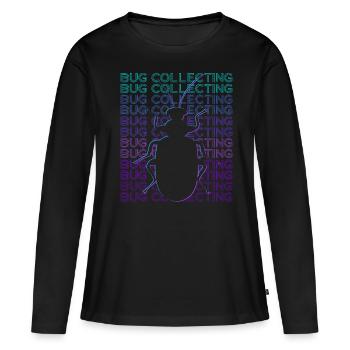 Coléoptère collectionneur Coléoptère entomologie rétro - T-shirt manches longues Premium bio Femme - noir - Devant - Julia (174cm)