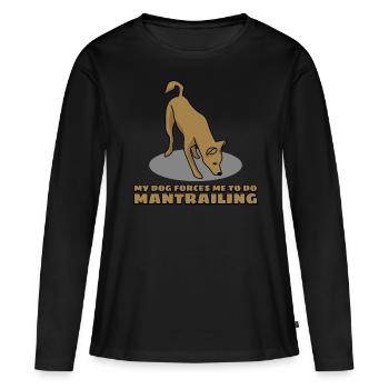 Mantrailer Dogs Mantrailing - Women's Premium Organic Long Sleeve Shirt - black - Front - Julia (174cm)