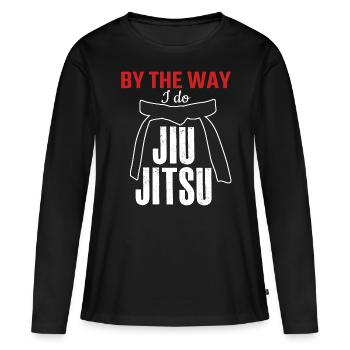 Ju-Jitsu Jiu-Jitsu Brésilien BJJ - T-shirt manches longues Premium bio Femme - noir - Devant - Julia (174cm)
