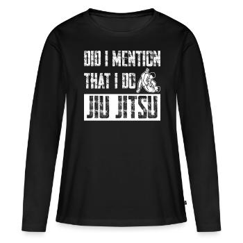 Ju-Jitsu BJJ Jujutsu - T-shirt manches longues Premium bio Femme - noir - Devant - Julia (174cm)