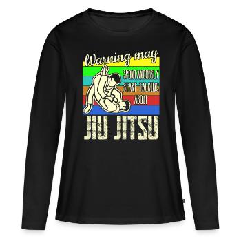 Ju-Jitsu Jujutsu Jiu-Jitsu - T-shirt manches longues Premium bio Femme - noir - Devant - Julia (174cm)