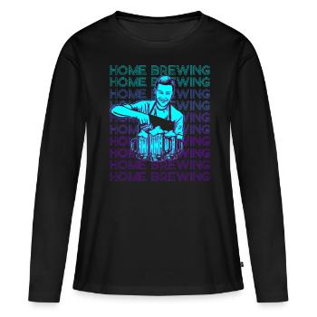 Home Brewing Home Brewing Craft Beer Brewer Retro - Women's Premium Organic Long Sleeve Shirt - black - Front - Julia (174cm)