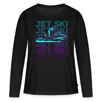 Jet Ski Jet Ski Ride Jet Ski Retro - T-shirt manches longues Premium bio Femme - noir - Devant - Julia (174cm)