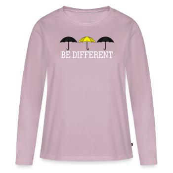 Yellow Umbrella Umbrellas - Frauen Premium Bio Langarmshirt - Altrosa - Vorne - Julia (174cm)