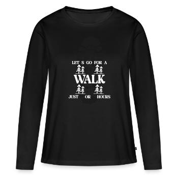 Randonnée Randonnée Randonnée Randonnée Randonnée - T-shirt manches longues Premium bio Femme - noir - Devant - Julia (174cm)