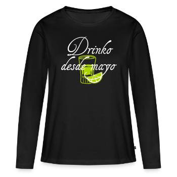 Tequila Tequila Mexique - T-shirt manches longues Premium bio Femme - noir - Devant - Julia (174cm)