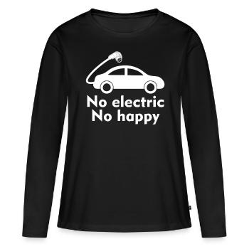 Voiture électrique Véhicule électrique - T-shirt manches longues Premium bio Femme - noir - Devant - Julia (174cm)